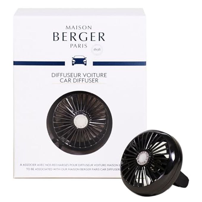 Maison Berger Luxury Car Air Freshener Vent Clip  Refillable Scent Diffuser For Car Vents, French-Made, Adjustable Fragrance (No Pods/Refills Included, 1.75 Diameter) Gun Metal Finish - Image 1