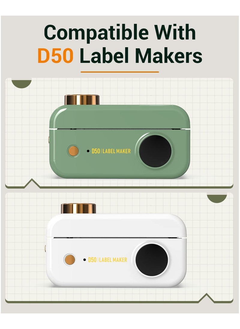 phomemo - 3 Rolls Multi-Purpose Continuous Self-Adhesive Label for D50 Label Printer, 24mm*6m (Transparent) - Image 1
