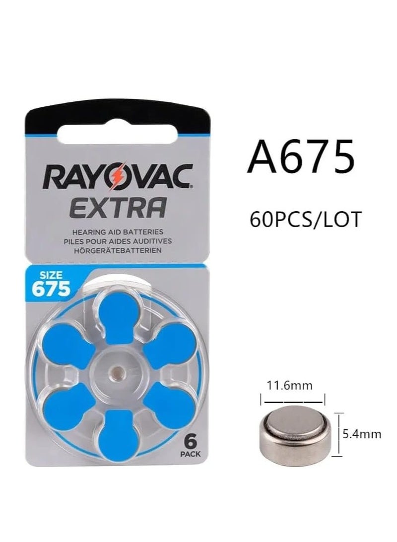 Rayovac EXTRA Peak Performance Hearing Aid Batteries - 6 Count (EXTRA, Size 675) made in united kingdom - Image 3