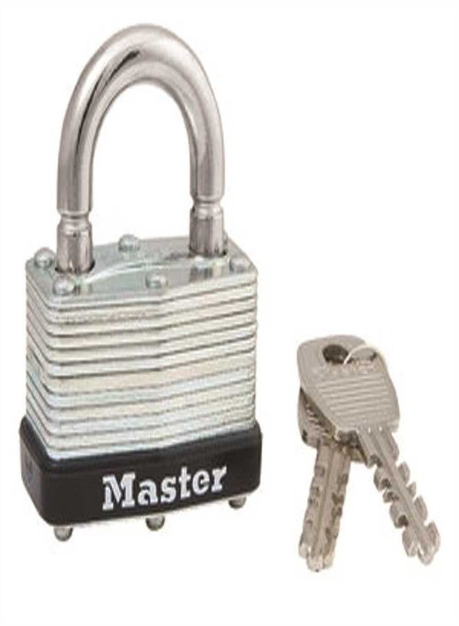 Master Lock 500KABRK Breakaway Shackle Laminated Steel Padlock, Silver, 0.281 in. Shackle Diameter - Image 1