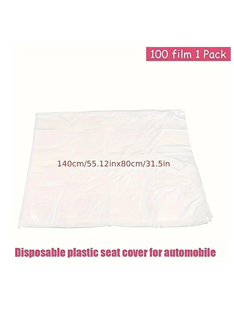 بابونا 100 قطعة أغطية مقاعد سيارة بلاستيكية يمكن التخلص منها للميكانيكيين والعاملين، مقاومة للماء عالمية سهلة التركيب متينة لحماية المقاعد أثناء الصيانة - Image 5