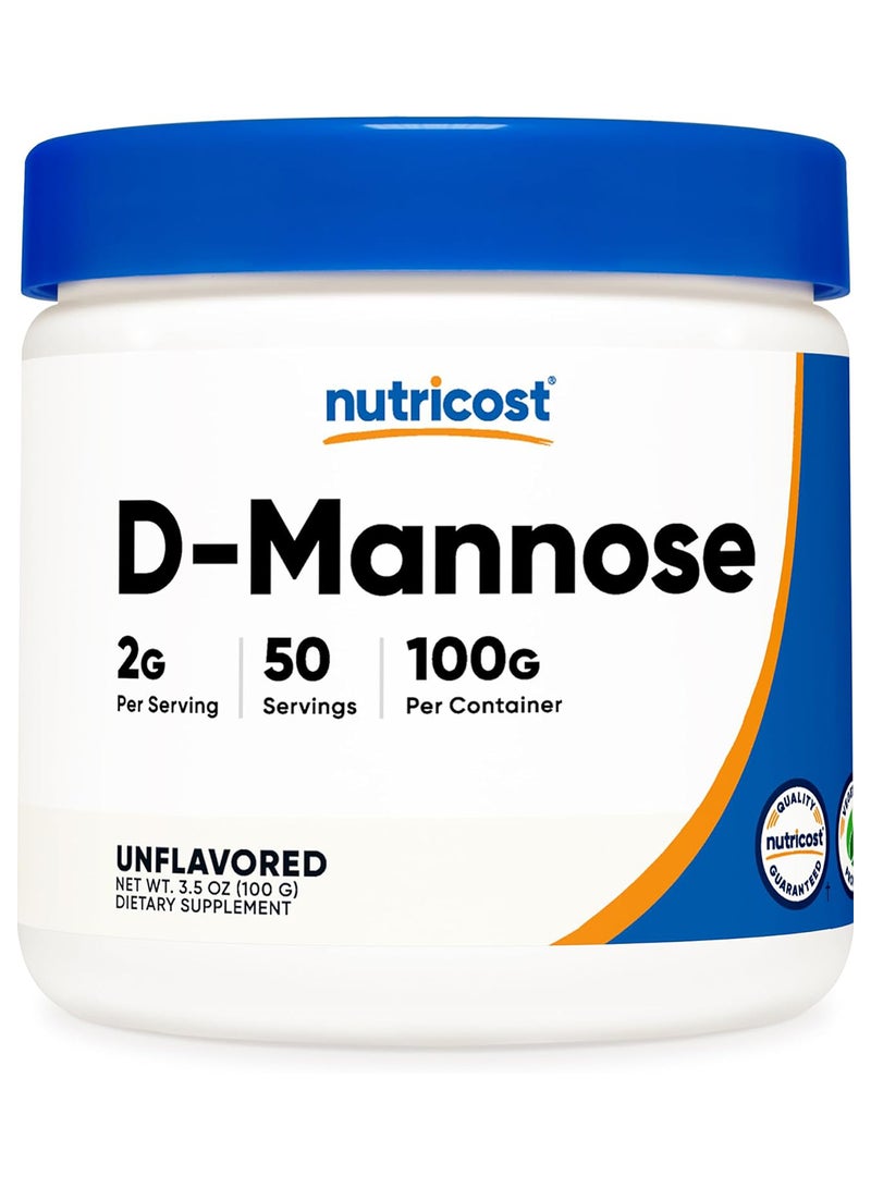 Nutricost Dmannose Powder 100 Grams 50 Servings Nongmo And Gluten Free - Image 1