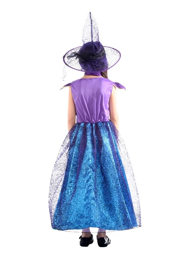 Toyland Kids Witch Costume with Hat and Broom – Halloween Fancy Dress - Image 2