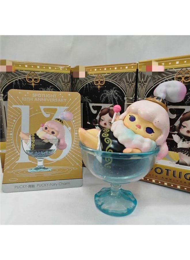 Generic Under The Spotlight 13 Years Anniversary Series Confirmed SKULLPANDA Blind Box Hand Fashion Ornaments Gift-Light Source Color:Dance Charm Chinese Version  - Image 1