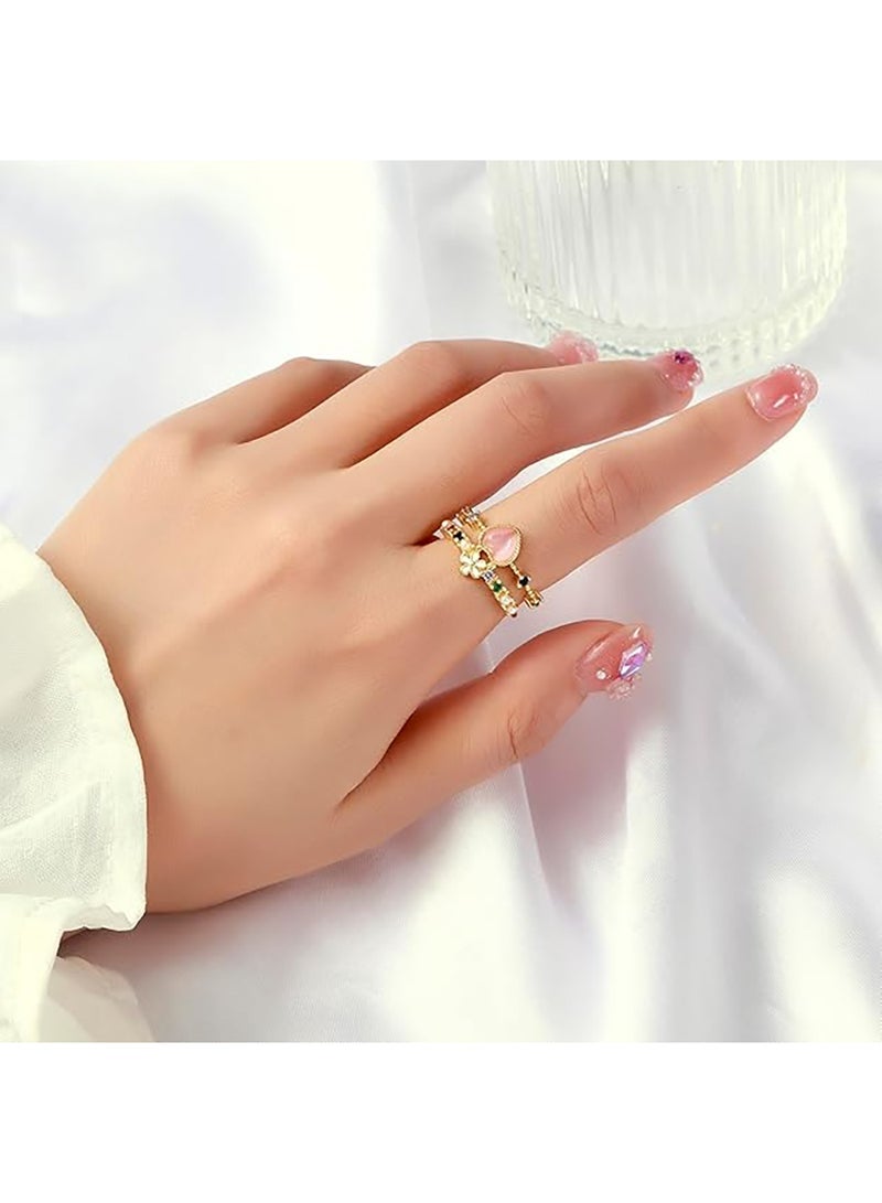 سالتي قلادة SALTY الماسية على شكل قطرة حب وخاتم قلب من الأحجار الكريمة بتصميم زهور للنساء | طقم مجوهرات أنيق ومتين | ملابس عصرية يومية | هدية للزوجة والأخت والأم | مثالية لعيد الديوالي والكريسماس وأعياد الميلاد - Image 5