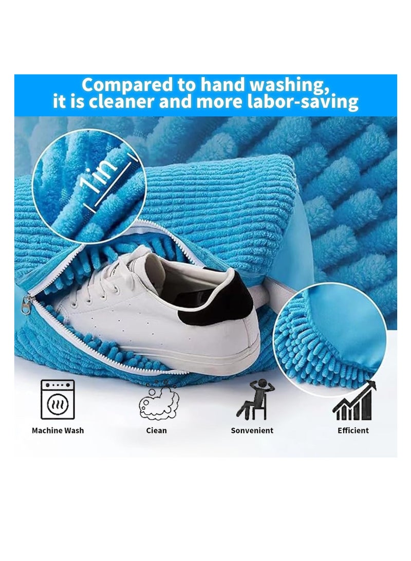 Shoe Cleaning Bag,Laundry Shoe Washing Machine Bag Reusable Washing Machine Bag for All Shoe Types and Sizes, Deep Cleaning Shoe Bag (Blue)  - Image 5