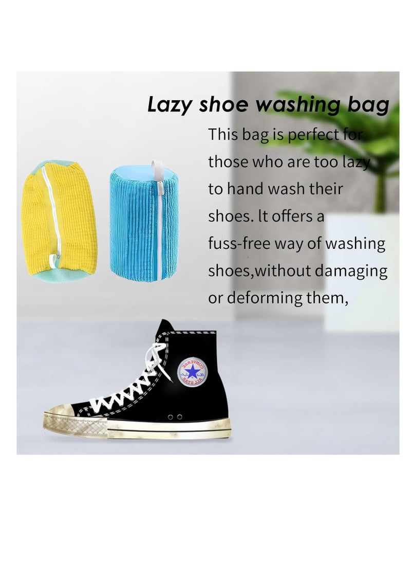 Shoe Cleaning Bag,Laundry Shoe Washing Machine Bag Reusable Washing Machine Bag for All Shoe Types and Sizes, Deep Cleaning Shoe Bag (Blue)  - Image 4