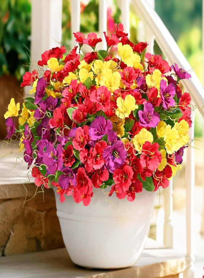 Dolicer 6 Bundles Look Real Artificial Flowers for Outdoors, Realistic Fake Outdoor Flowers, UV Resistant Outdoor Artificial Flower Silk Faux Flower for Outdoors Planters Porch Patio Yard Window Box - Image 1