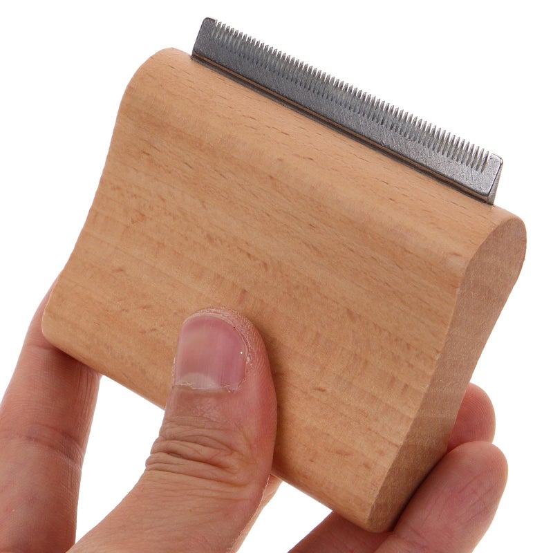 Wooden Horse Hair Removing Brush And Dog Shedding Comb 7 5cm Small Size For Stable And Home Pet Grooming - Image 5