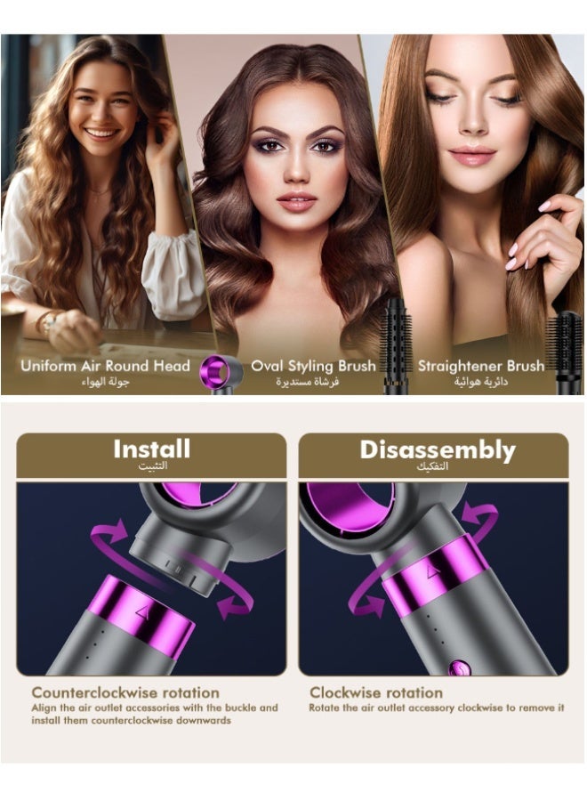 Laila 5-in-1 Hot Air Styler | 110,000 RPM High-Speed Motor, Ionic Hair Care, Blow Dryer, Curler & Straightener in One (UK Plug) - Image 4