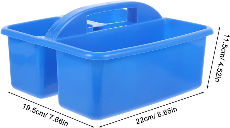 Multi-Functional Art Supplies Storage Box Handle Divided Organizer for Classroom and Office Sturdy Plastic Craft Caddy for Drawing Tools and School Supplies - Image 2