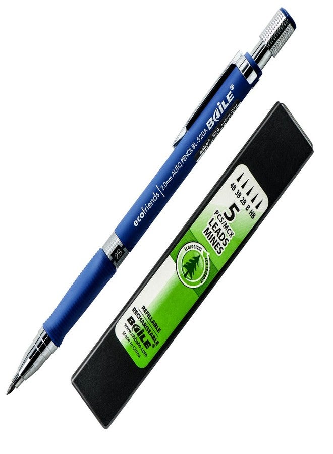 Baile 2.0mm 2B Mechanical Pencil with Lead Refill (BLUE)(sharpener in the cap) - Image 1