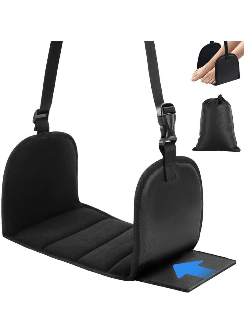 Proxima Direct Portable Airplane Footrest with Drawstring Pockets Adjustable Length Foot Hammock with Memory Foam and Support Plates Relieve Leg Fatigue Long Flight Travel Essentials - Image 1