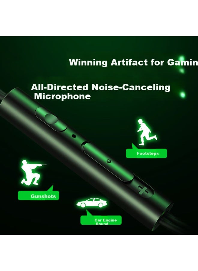 Polvcdg D9 Delta Gaming Headset, Wired In-ear, Esports-specific, 3.5mm Round Plug, Dual Dynamic Microphones, Sound Positioning, Pubg, Computer And Mobile High-definition Microphone, Call Noise Reductio