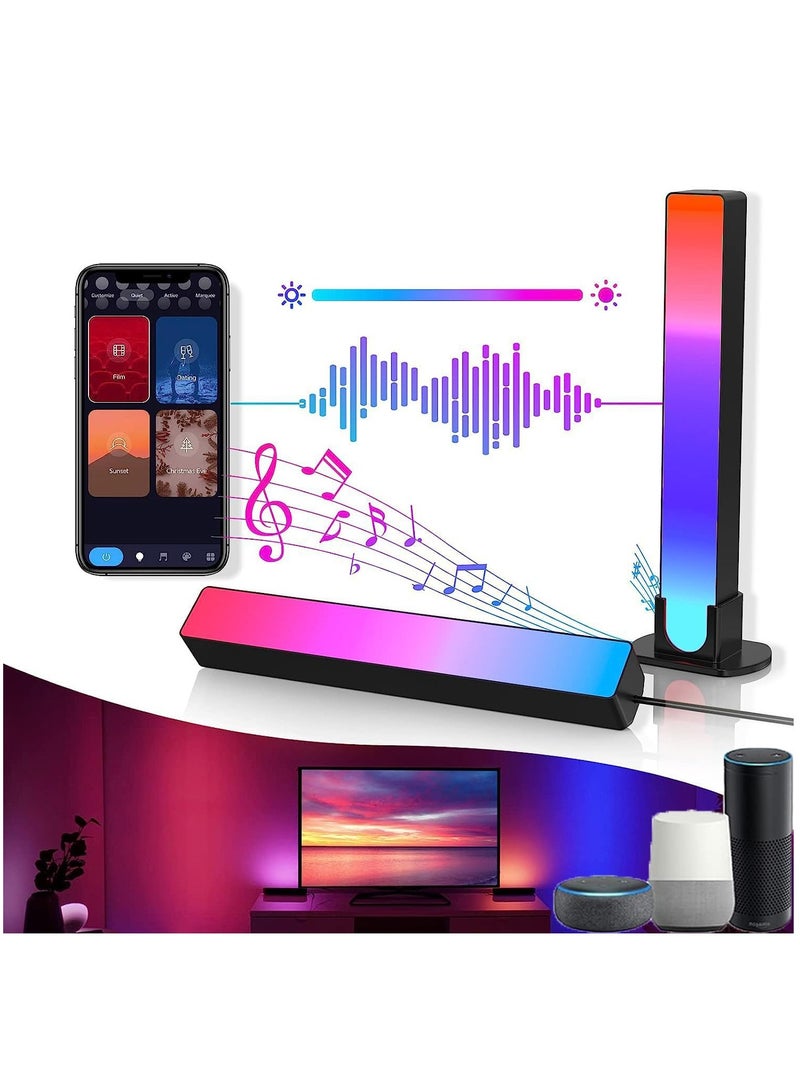 Arabest Smart LED Light Bars, RGB Gaming Lights with Alexa and Google Assistant, Sync with Music/Video/Game - APP Remote Voice Control, RGBIC Gaming Lights With Scene Modes and Music Modes, 2 Sticks - Image 2