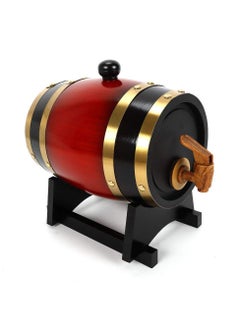 Home Care Pine Wood Barrel, Leak Protection Vintage Wood Oak Retro Wooden Port Barrel Wine Barrel with Wooden Tap Stand for Tequila, Whiskey (1.5 Liter)  - Image 3