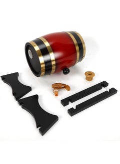 Home Care Pine Wood Barrel, Leak Protection Vintage Wood Oak Retro Wooden Port Barrel Wine Barrel with Wooden Tap Stand for Tequila, Whiskey (1.5 Liter)  - Image 2