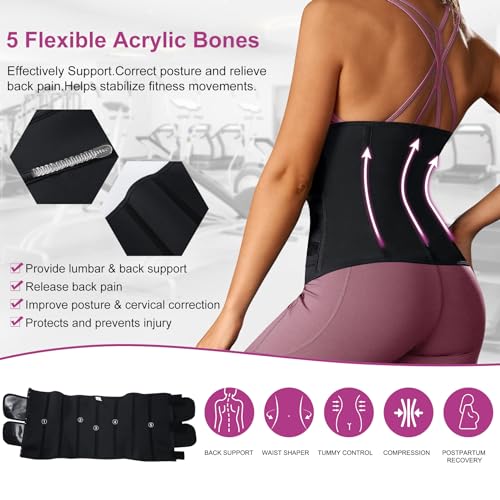 TrainingGirl Women Waist Trainer Cincher Corset Tummy Control Workout Sweat Band Slimmer Belly Belt Weight Loss Sports Girdle - Image 4