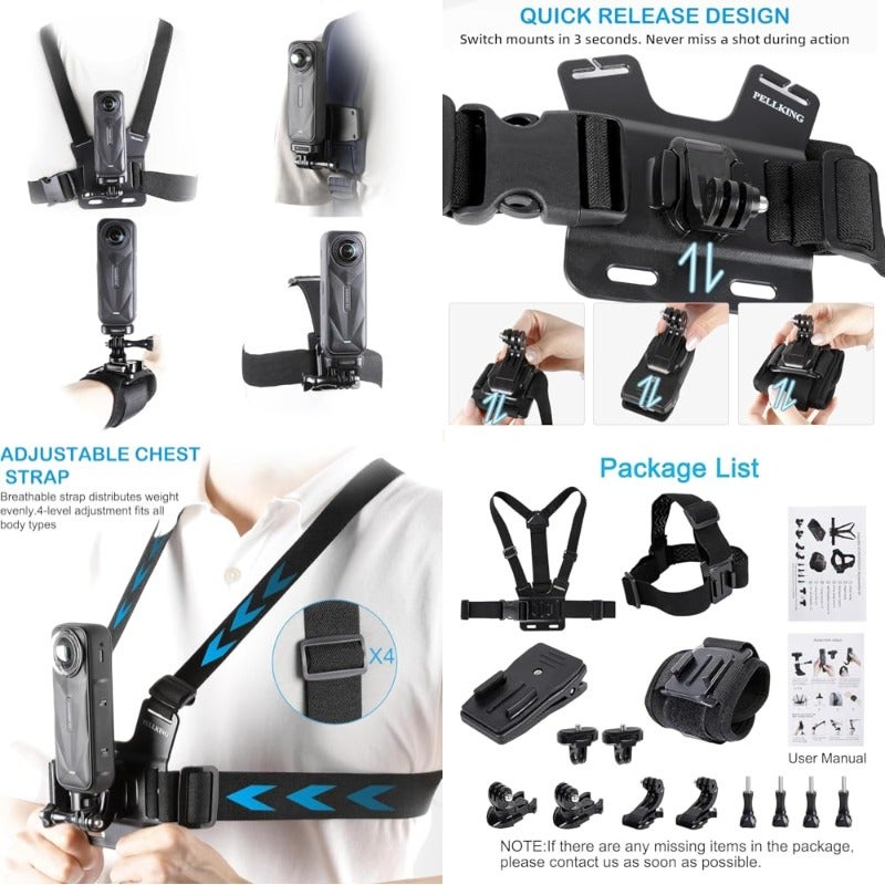 إنسا 360 Insta360 Accessories Kit For Insta 360 X6 X5 X4 X3 X2 20 g