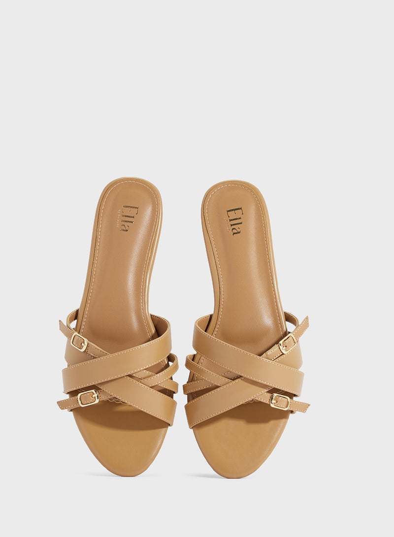 ELLA Crossover Strap Sandal - Image 4