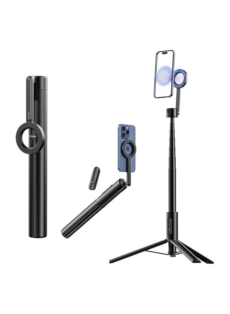 Ulanzi Magnetic Phone Selfie Stick Tripod with Remote for iPhone Magsafe - ULANZI MG-002 Flexible Cell Phone Tripod Stand 52N Magnet Portable Vlog Video Mount Compatible with iPhone - Image 4