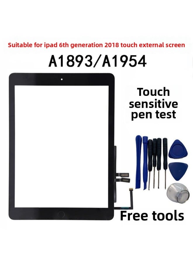 Generic - Suitable For IPad7/8/9 Touch Screen A2197 External Screen 10.2 Inch Stylus A2602 Touch Screen A2270-Color:iPad 8 (A2270) Original Pressure Touch Screen Four Side Glue Black (Over Stylus) - Image 1