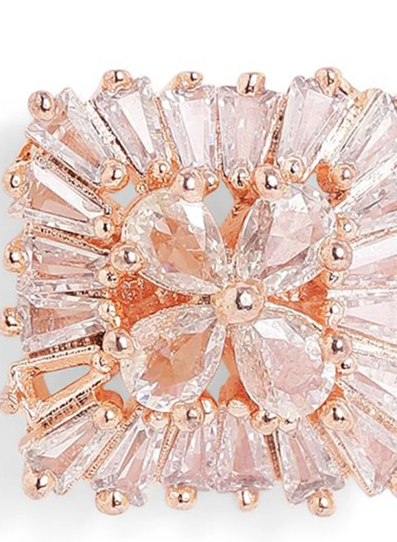 Priyaasi Rose Plated Contemporary Studs