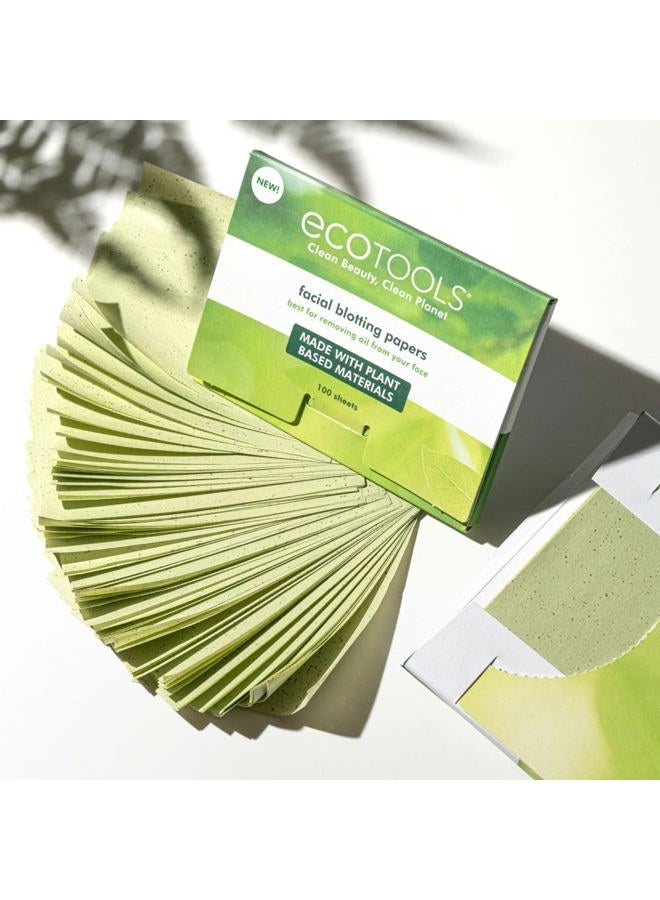 Ecotools Natural Oil Absorbing Facial Blotting Papers, Plant-Based Materials, Makeup Friendly, Removes Excess Oil, Travel Sized, Easy To Use, Perfect For Oily & Shiny Skin, 200 Sheet Count - Image 5