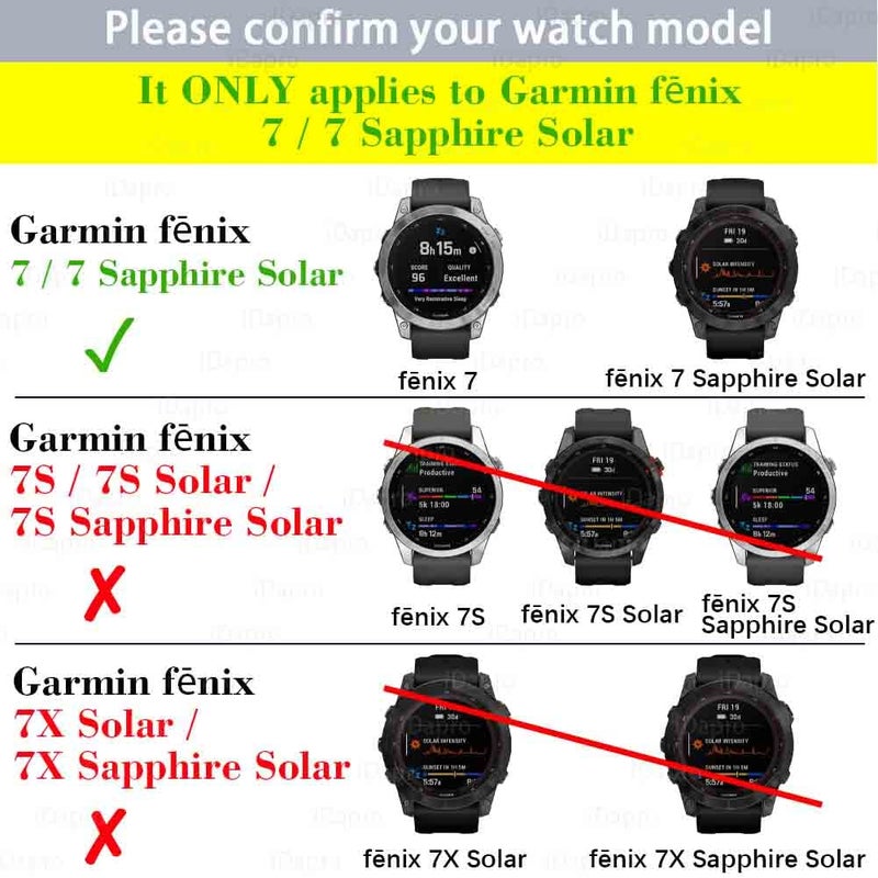 iDaPro Screen Protector for Garmin Fenix 7(Solar/Sapphire Solar)ã€4Pcsã€‘+ Silicone Anti-dust Plugsã€4Pcsã€‘,9H Tempered Glass Anti-Scratch Bubble-Free Easy installation - Image 2