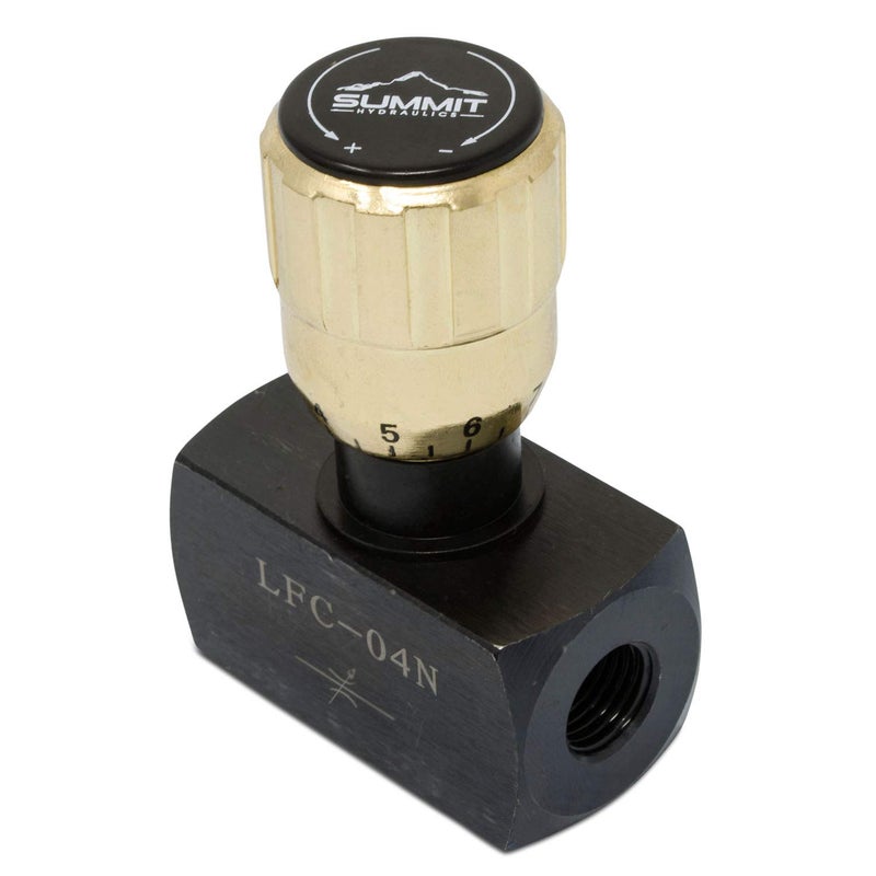 Summit Hydraulics Hydraulic Flow Control Needle Valve, 1/4″ NPT Ports - Image 1