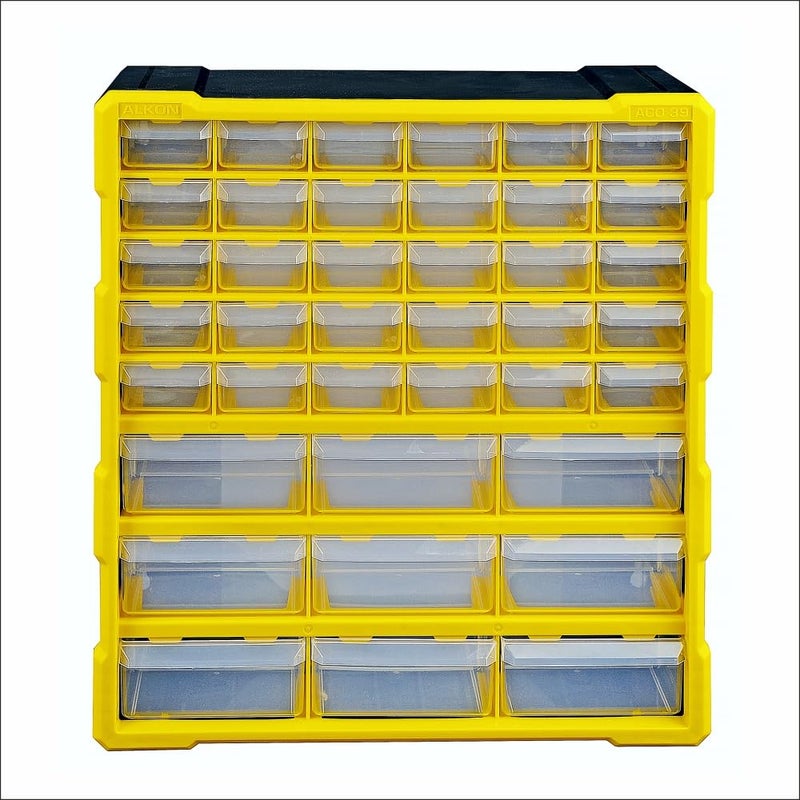 Alkon Aco39 Polypropylene Component Organiser With Drawers Small Parts StorageJewelleryPharmacyShopMedicineDiyClinicMultiple Drawers39 Drawers - Image 1
