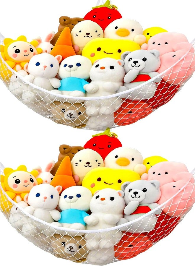 Dntorx 2 PCS Stuffed Animal Hammock, Corner Hanging Net for stuffed animal storage Stuffed Plush Net for Kids' Room Decor - Image 1