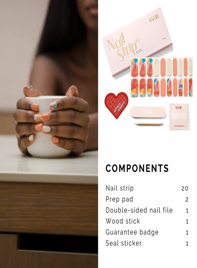 NAILOG Semi Cured Gel Nail Strips (20 Extra Long Stickers/Wraps) | Buy 2 Get 1 UV Lamp| Glossy & Long Lasting Soft Gel Finishing, Masterpiece - Image 5