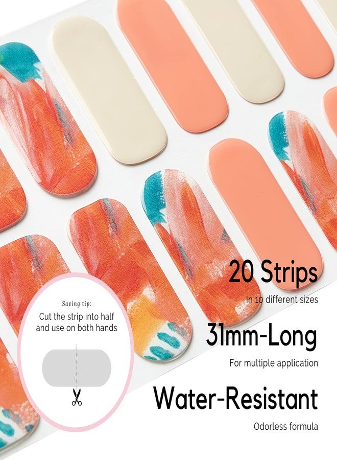 NAILOG Semi Cured Gel Nail Strips (20 Extra Long Stickers/Wraps) | Buy 2 Get 1 UV Lamp| Glossy & Long Lasting Soft Gel Finishing, Masterpiece - Image 4