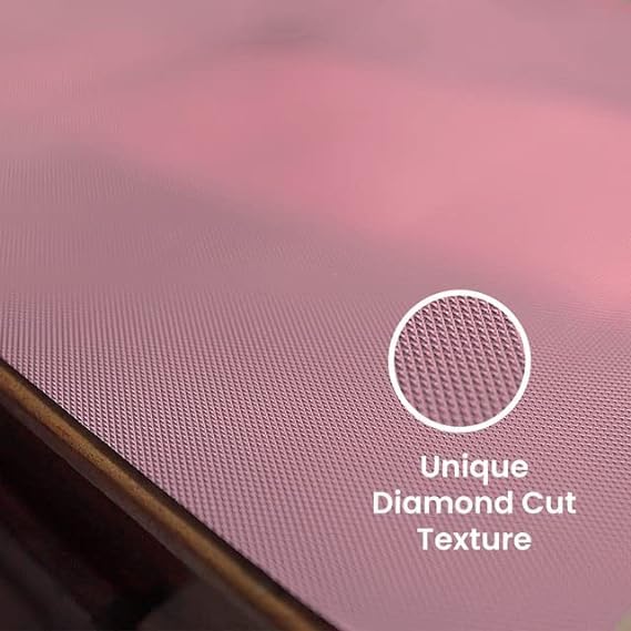 ElastPro 60cmX20m Magenta Food Grade EVA Anti Slip MatSheet for Fridge Kitchen Drawer Shelf Liner Table Diamond Texture Magenta - Image 3