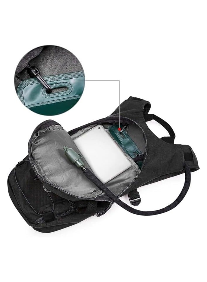 Green Tiger Hydration Pack Water Backpack,Military Tactical Hydration Pack,Sports Runner Rucksack with 3L Water Bladder for Hiking Cycling Biking Running Walking Hunting and Climbing - Image 4