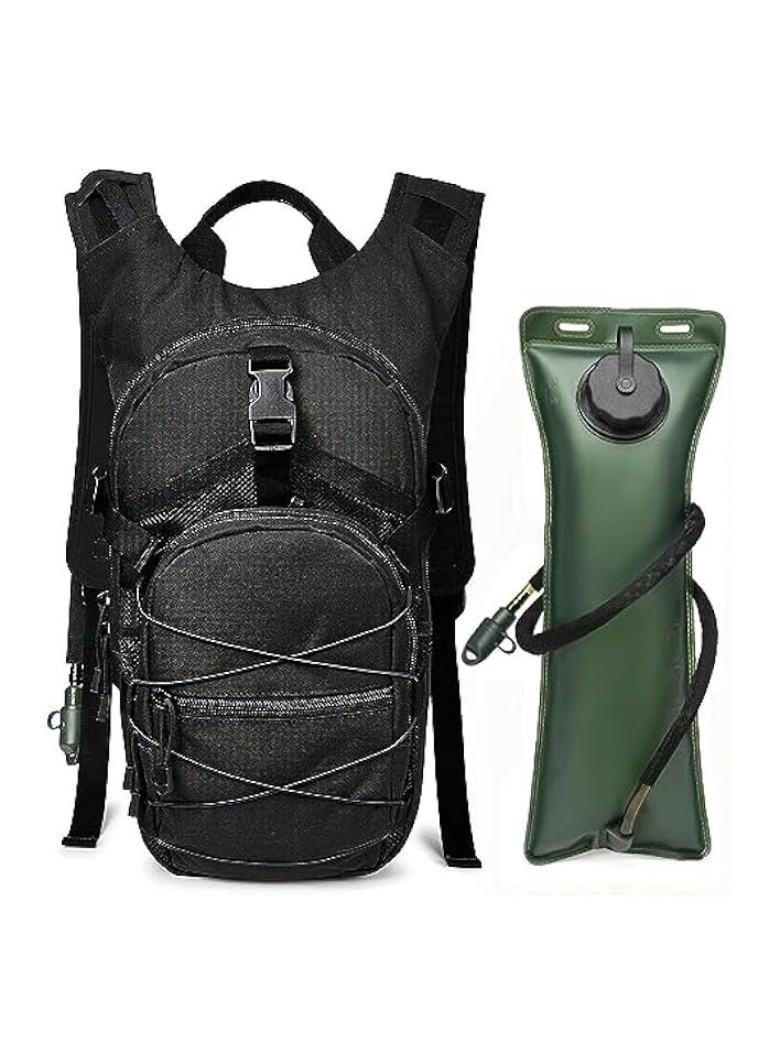 Green Tiger Hydration Pack Water Backpack,Military Tactical Hydration Pack,Sports Runner Rucksack with 3L Water Bladder for Hiking Cycling Biking Running Walking Hunting and Climbing - Image 1
