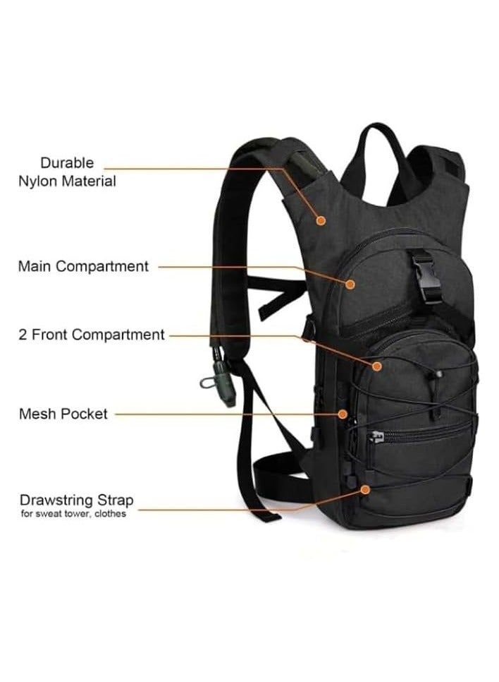 Green Tiger Hydration Pack Water Backpack,Military Tactical Hydration Pack,Sports Runner Rucksack with 3L Water Bladder for Hiking Cycling Biking Running Walking Hunting and Climbing - Image 5