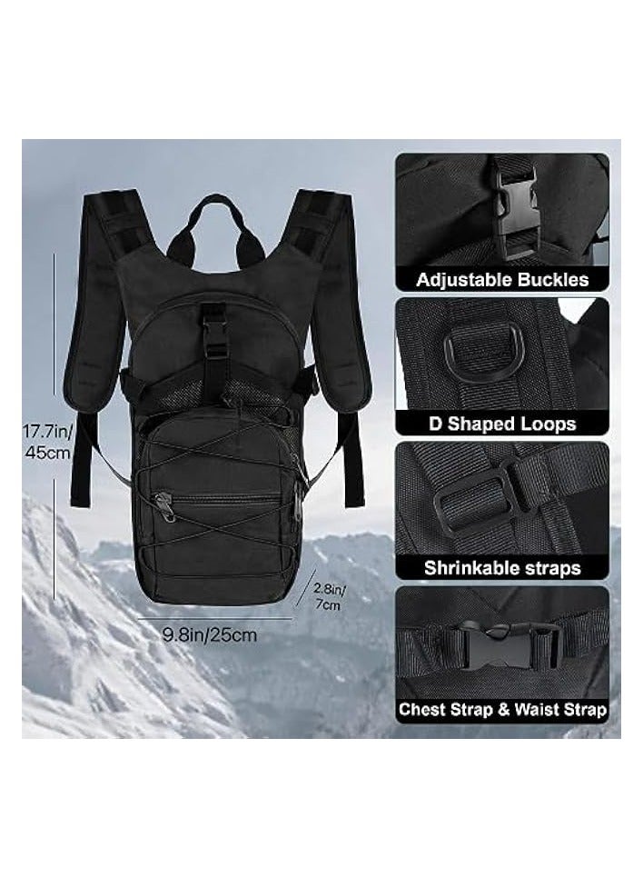 Green Tiger Hydration Pack Water Backpack,Military Tactical Hydration Pack,Sports Runner Rucksack with 3L Water Bladder for Hiking Cycling Biking Running Walking Hunting and Climbing - Image 2