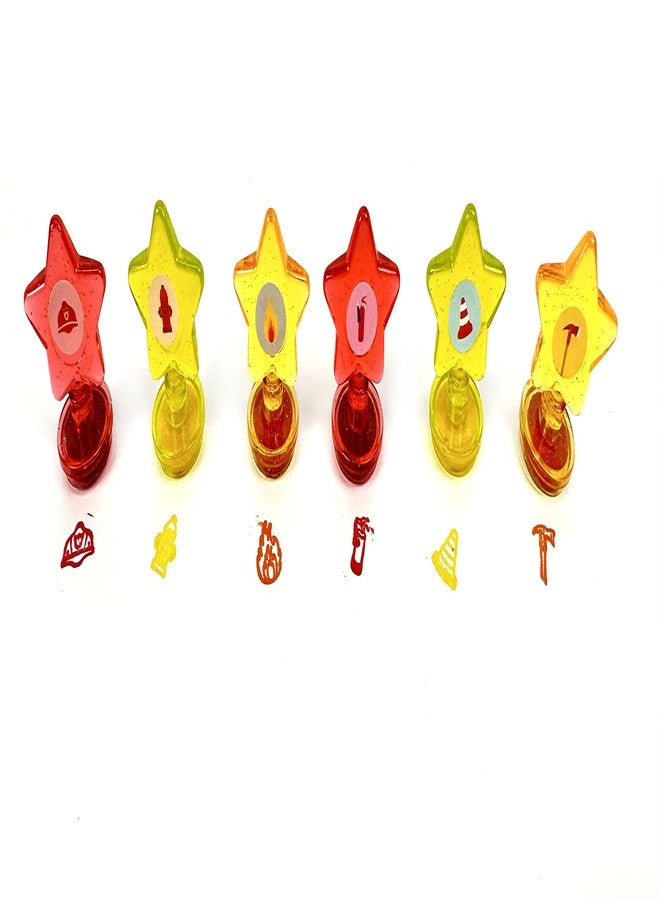 TINYMILLS 24 Pcs Fire Truck 2 in 1 Stackable Stacking Crayon with Extra Stamper Topper, Kids Party Favors, Goodie Bag Stuffers, Classroom Rewards, Prizes - Image 3