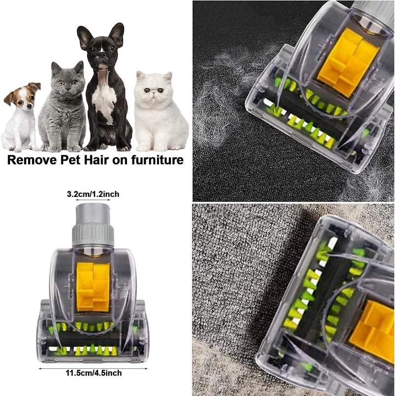 VACEXT 1-1/4'' Vacuum Turbo Brush Attachment for Pet Hair Removal â€“ Fits Shop Vacs 1.25â€(32mm) Hoses with Adapterâ€“ Air Driven Turbo Brush Compatible with Most Vacuum Cleaners Outer Diameter Hose 1-1/4 - Image 2