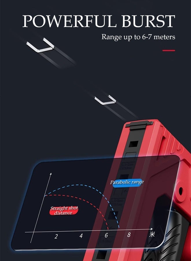 DUNISO Power Electric Cordless 4-in-1 Nail Gun,Heavy Duty Manual  Staple Gun for Wood, Upholstery, Construction, Insulation, Crafts, Fencing, and more,600 PCS of  Nails,143*113*27 mm(Red) - Image 5