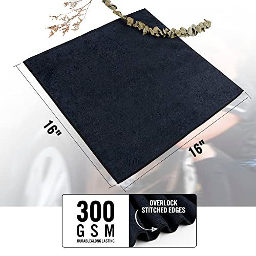 HOMEXCEL Microfiber Towels for Cars,Premium All-Purpose Cleaning Cloths,Lint Free,Scratch Free,Highly Absorbent Washing Towels Cleaning Rags for Kitchen,Car,Window,Glass,300GSM,16" x 16",6 Pack - Image 2