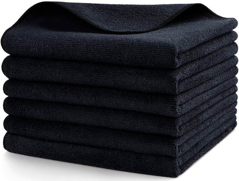 HOMEXCEL Microfiber Towels for Cars,Premium All-Purpose Cleaning Cloths,Lint Free,Scratch Free,Highly Absorbent Washing Towels Cleaning Rags for Kitchen,Car,Window,Glass,300GSM,16" x 16",6 Pack - Image 1