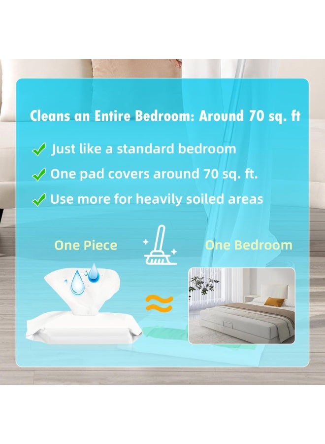 Happy Home 20pcs Wet Cloth Wipes for Floors and Windows 21×40 cm – Disposable Wet Mopping Cloths for Hardwood, Tile, Vinyl and Furniture, Deep Textured Absorbent Pads, Reopenable Package to Maintain Moisture, Easy and Convenient Floor Cleaning - Image 2