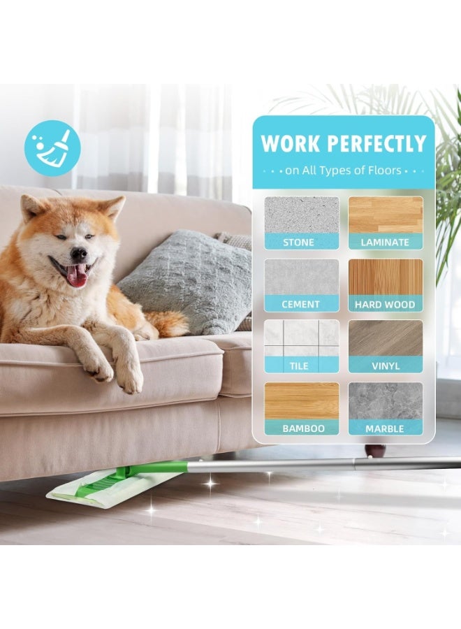 Happy Home 20pcs Wet Cloth Wipes for Floors and Windows 21×40 cm – Disposable Wet Mopping Cloths for Hardwood, Tile, Vinyl and Furniture, Deep Textured Absorbent Pads, Reopenable Package to Maintain Moisture, Easy and Convenient Floor Cleaning - Image 4