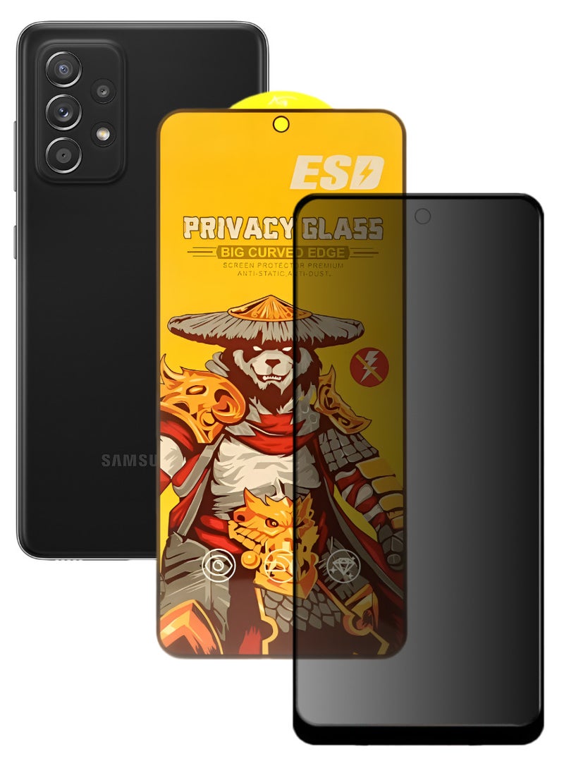 ESD Tempered Dustproof Privacy Glass Screen Protector Compatible For Samsung Galaxy A52s - Image 1