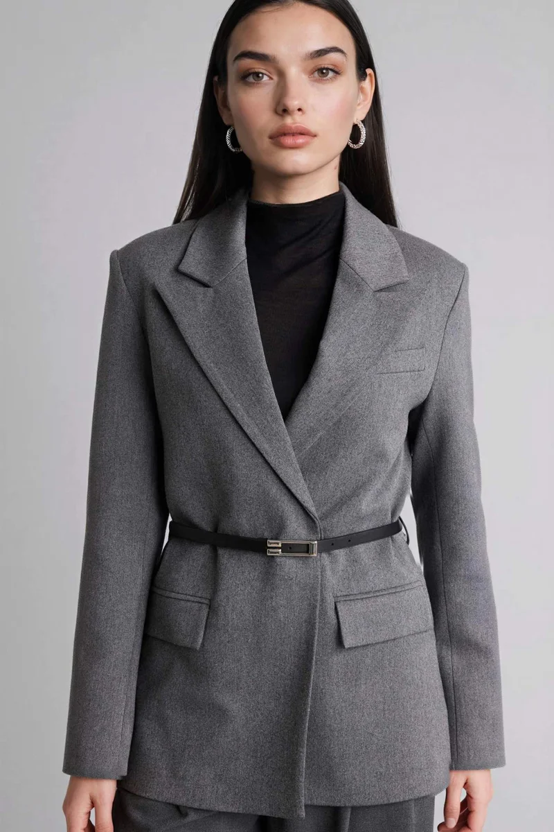 DeFacto Regular Fit Jacket Collar Blazer
