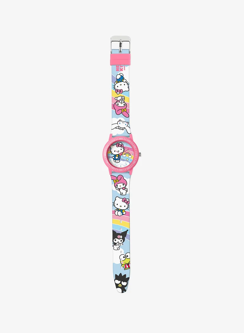 Hello Kitty Hello Kitty Time Teacher Dial Quartz Watch with Silicone Character Strap for Kids