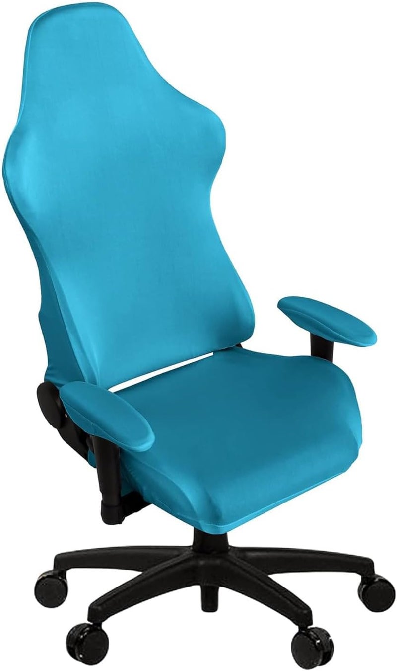 SARAFLORA Gaming Chair Covers - Stretch Washable Slipcovers for Armchair, Swivel, Computer Boss Chair (Teal, X-Large) - Image 1